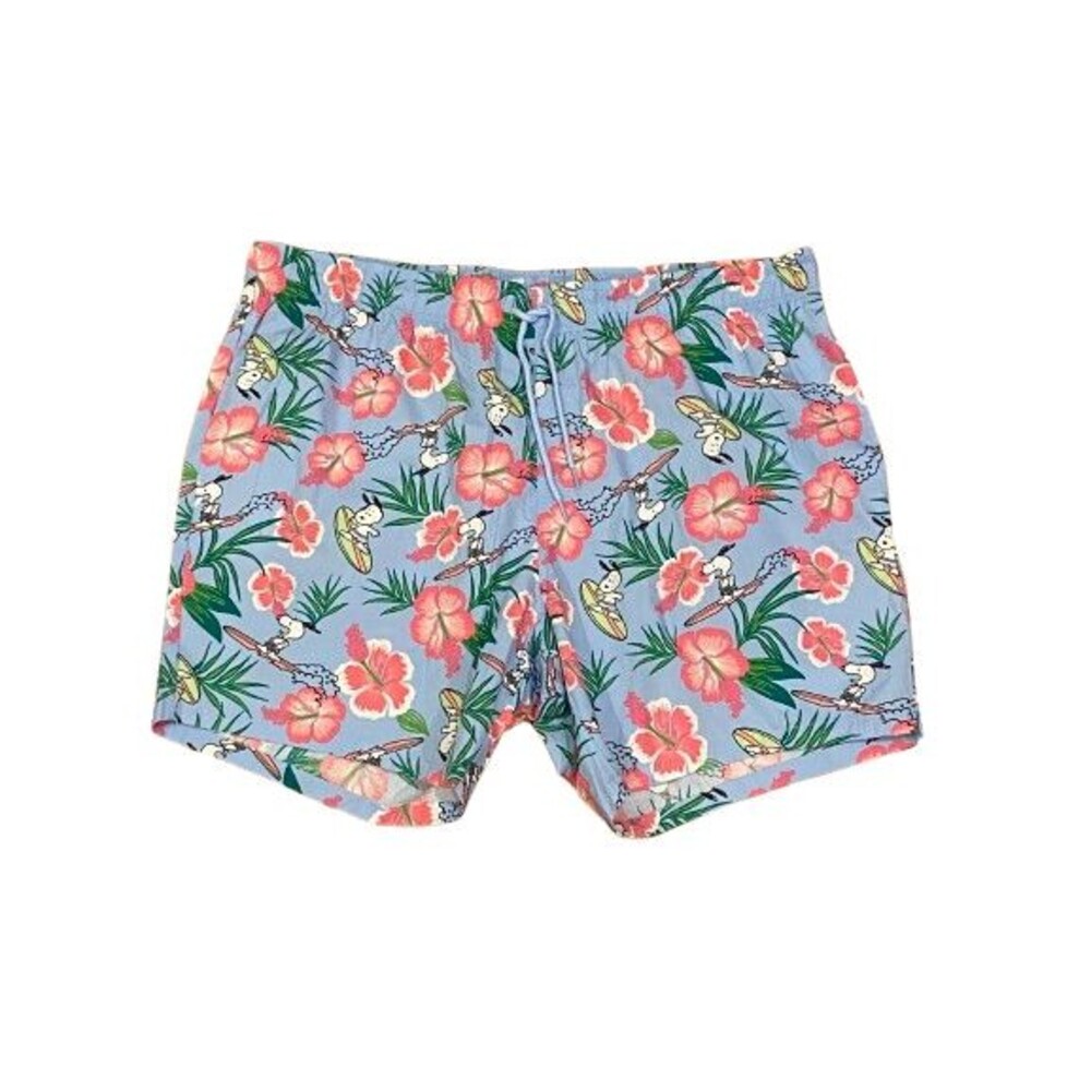 Men's XXL Shorts Snoopy Peanuts Surfboard w/ Drawstring & Pockets Cotton NWT